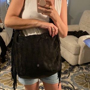 Ash fringe black bag